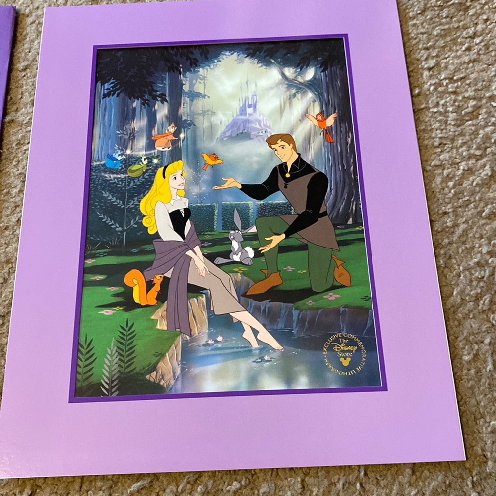 Exclusive Walt Disney Sleeping Beauty Lithograph. Excellent condition.